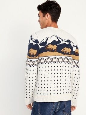 Old Navy SoSoft Fair Isle Bison Sweater